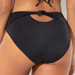 Ashley Graham Fearless Tie Back Brief bikini Swim Bottom peekaboo